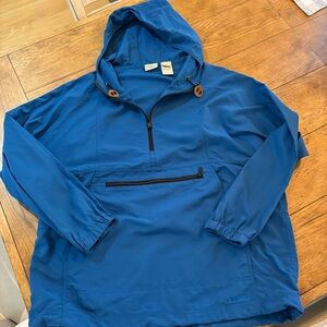 Vintage LL Bean Anorak Windbreaker Jacket Mens Mens Size Large Blue Hooded